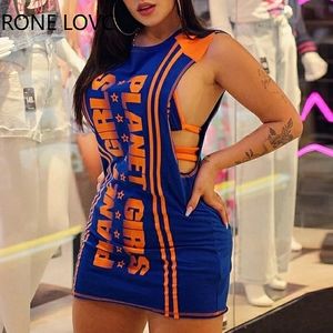 💋RONE LOVEC SKINNY HOLLOW-OUT LETTER MINI BODY-CON TANK DRESS!!!